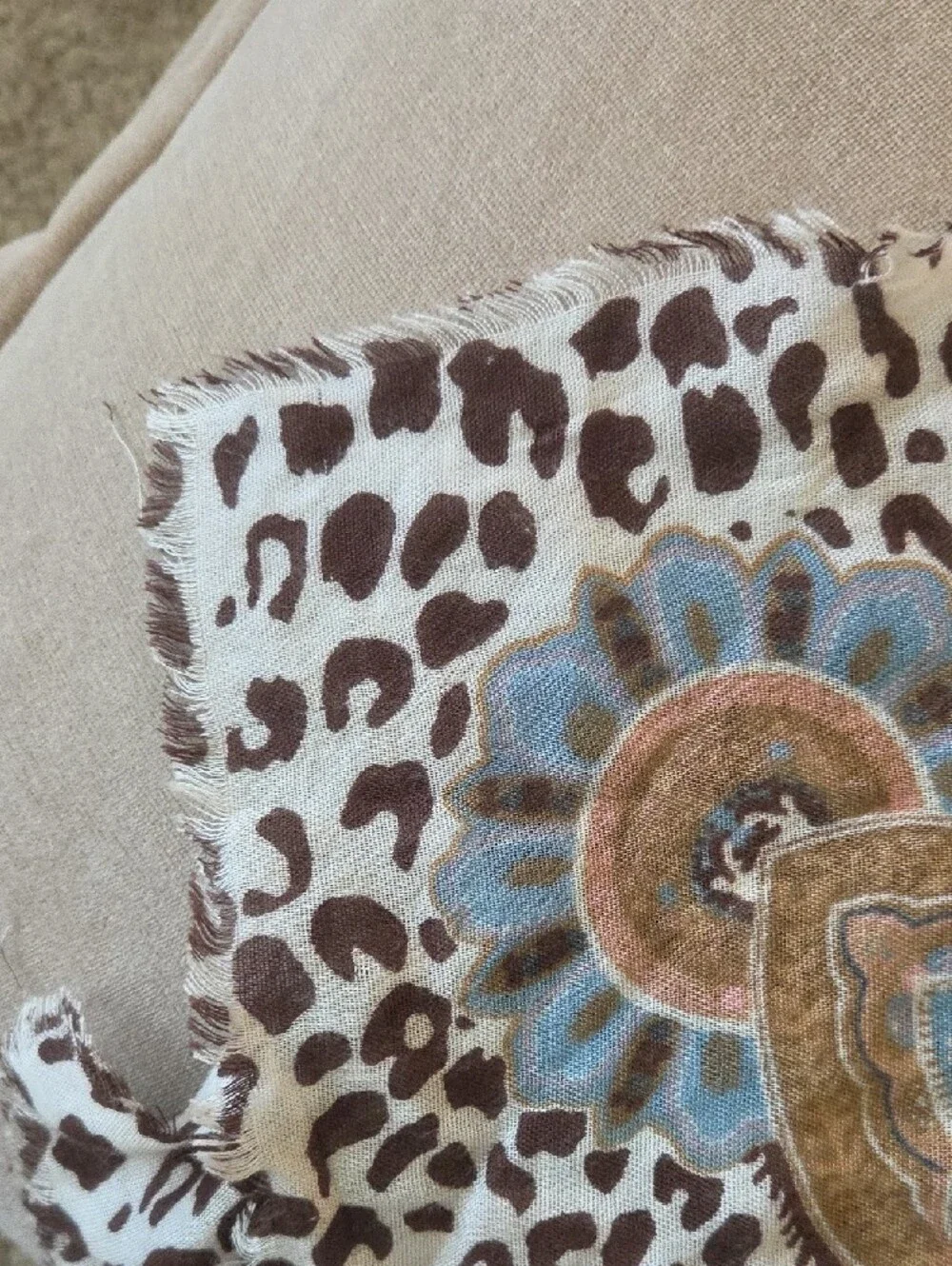 Boho Floral Lightweight Oblong Scarf Wrap Shawl